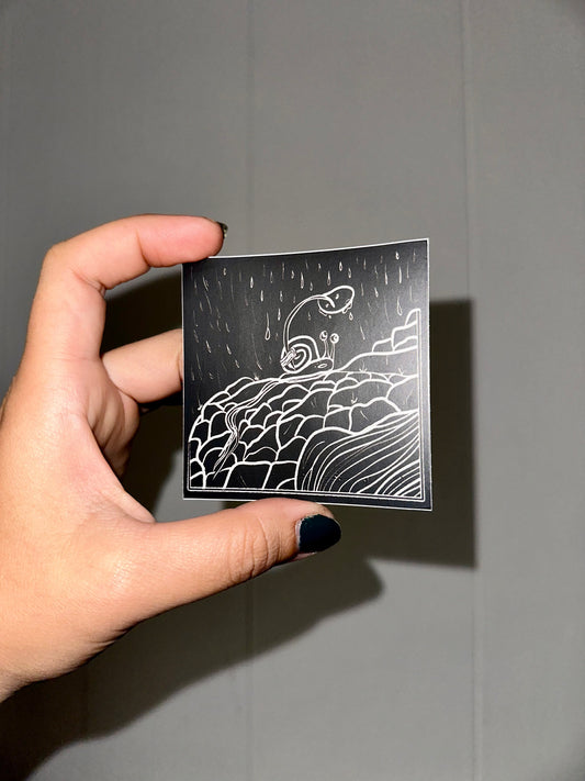 little Kāhuli Snail Square Sticker