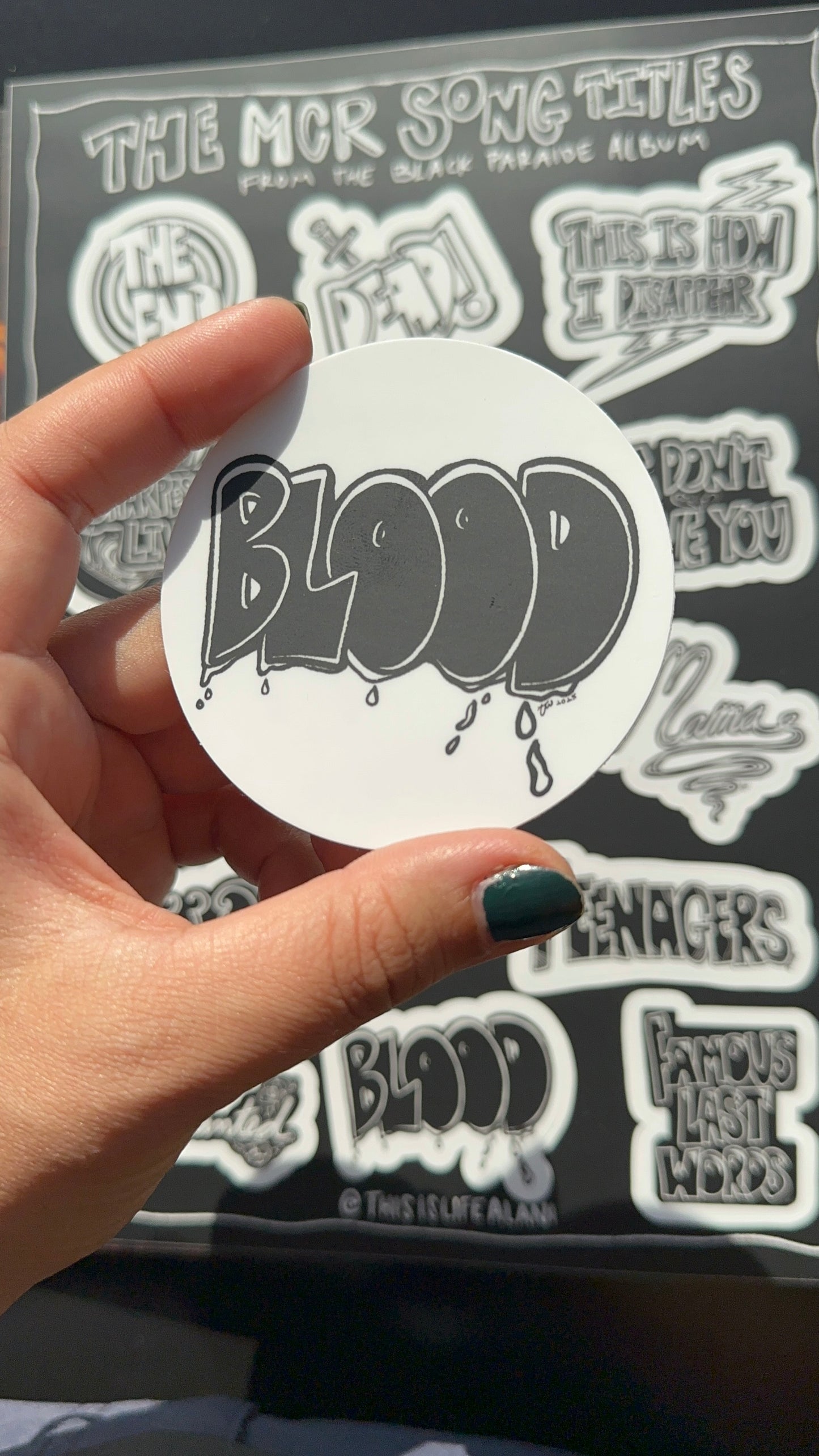a bit of Blood Circle Sticker
