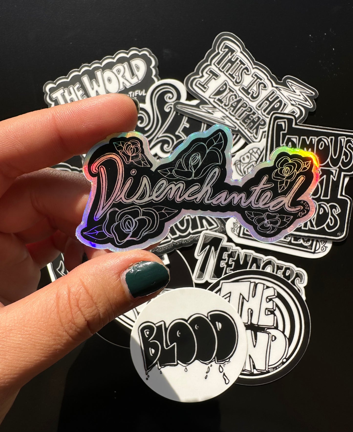 Disenchanted Holographic Sticker