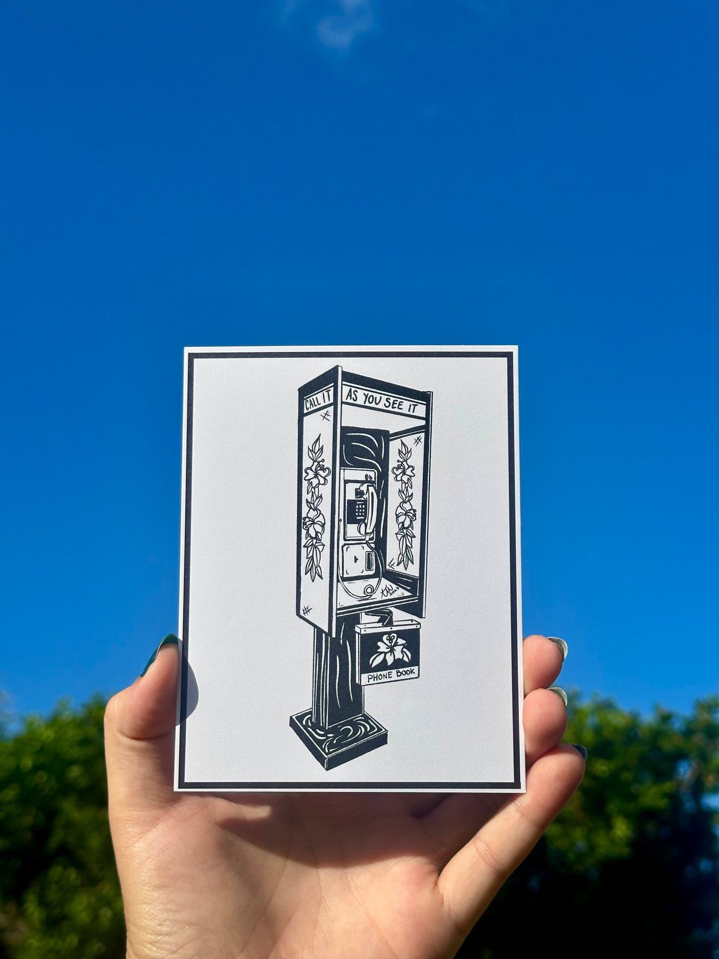 “Call It As You See It” Gothic Phone Booth Print