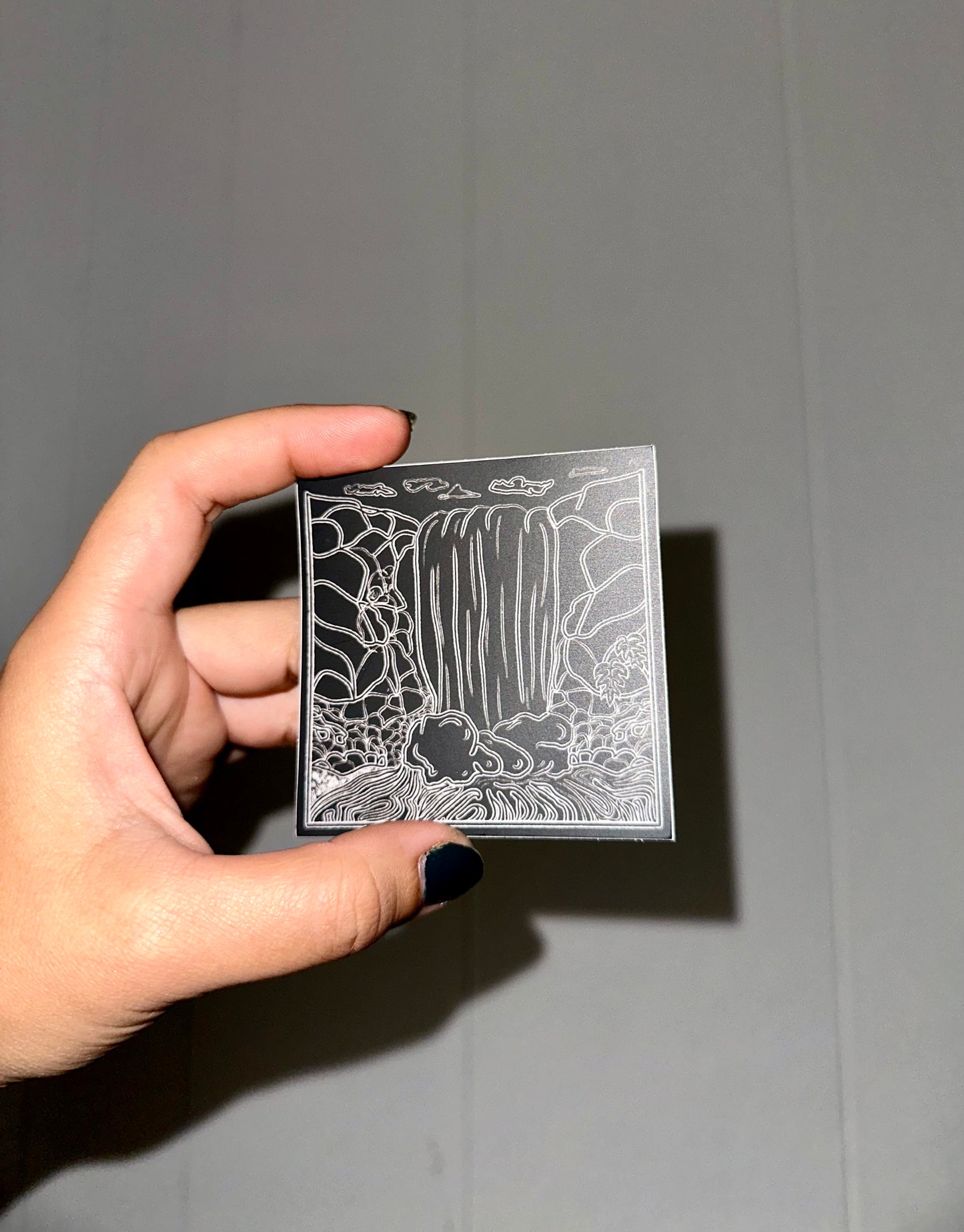 Wailele Waterfall Square Sticker