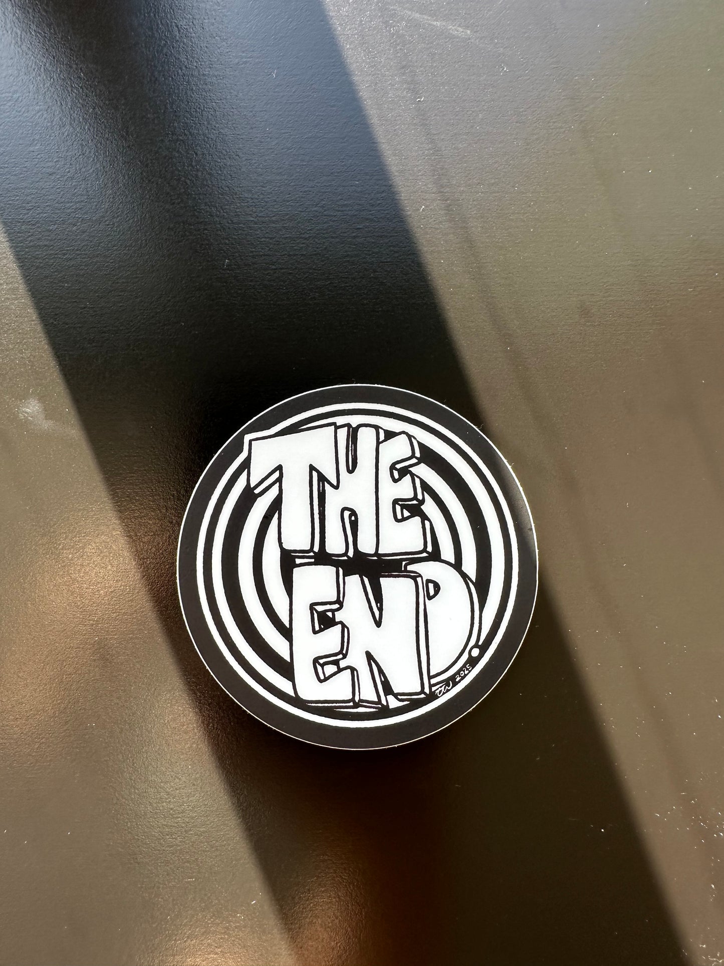 The End. Circle Sticker