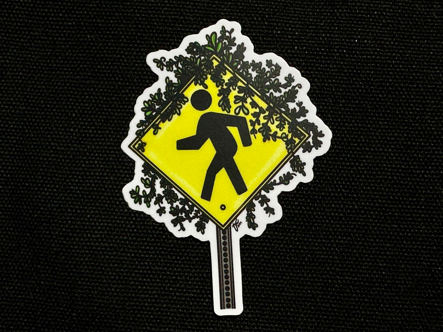 Overgrown Walking Sign Sticker