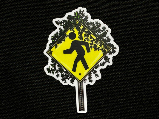 Overgrown Walking Sign Sticker