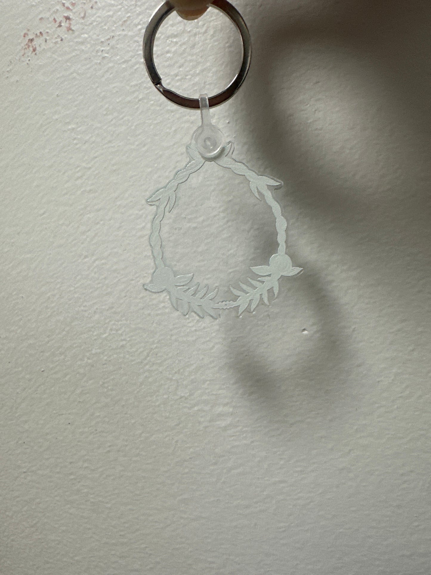 Maile Crown Flower Lei Acrylic Keychain