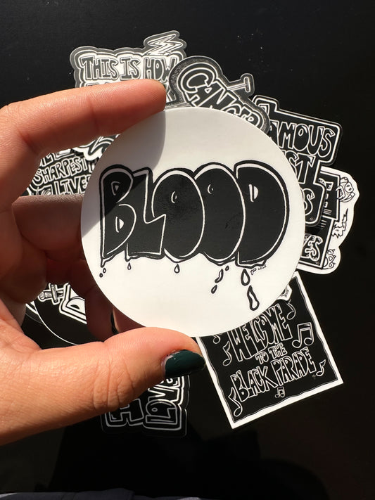 a bit of Blood Circle Sticker