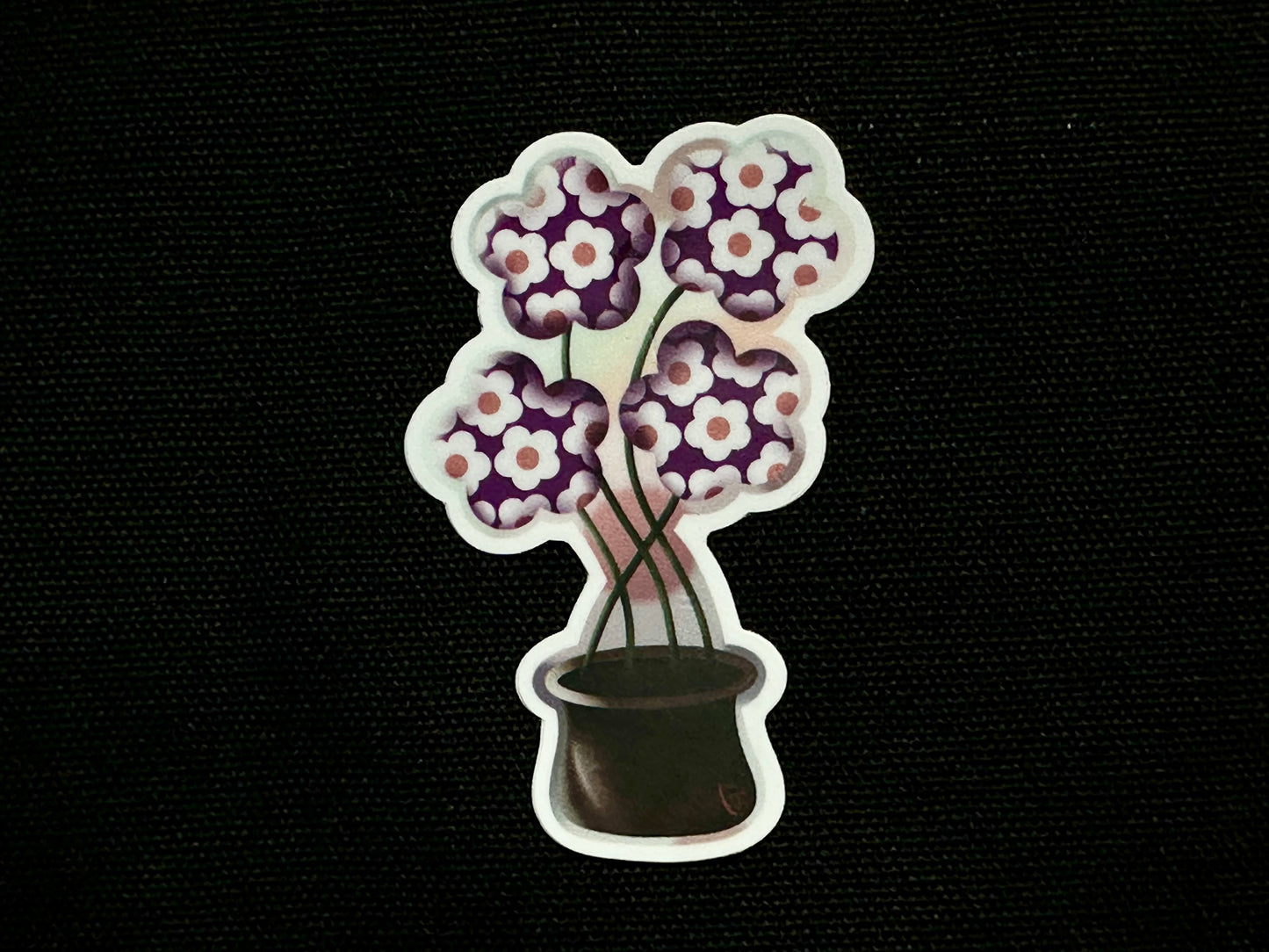 Puffy Potted Flower Sticker