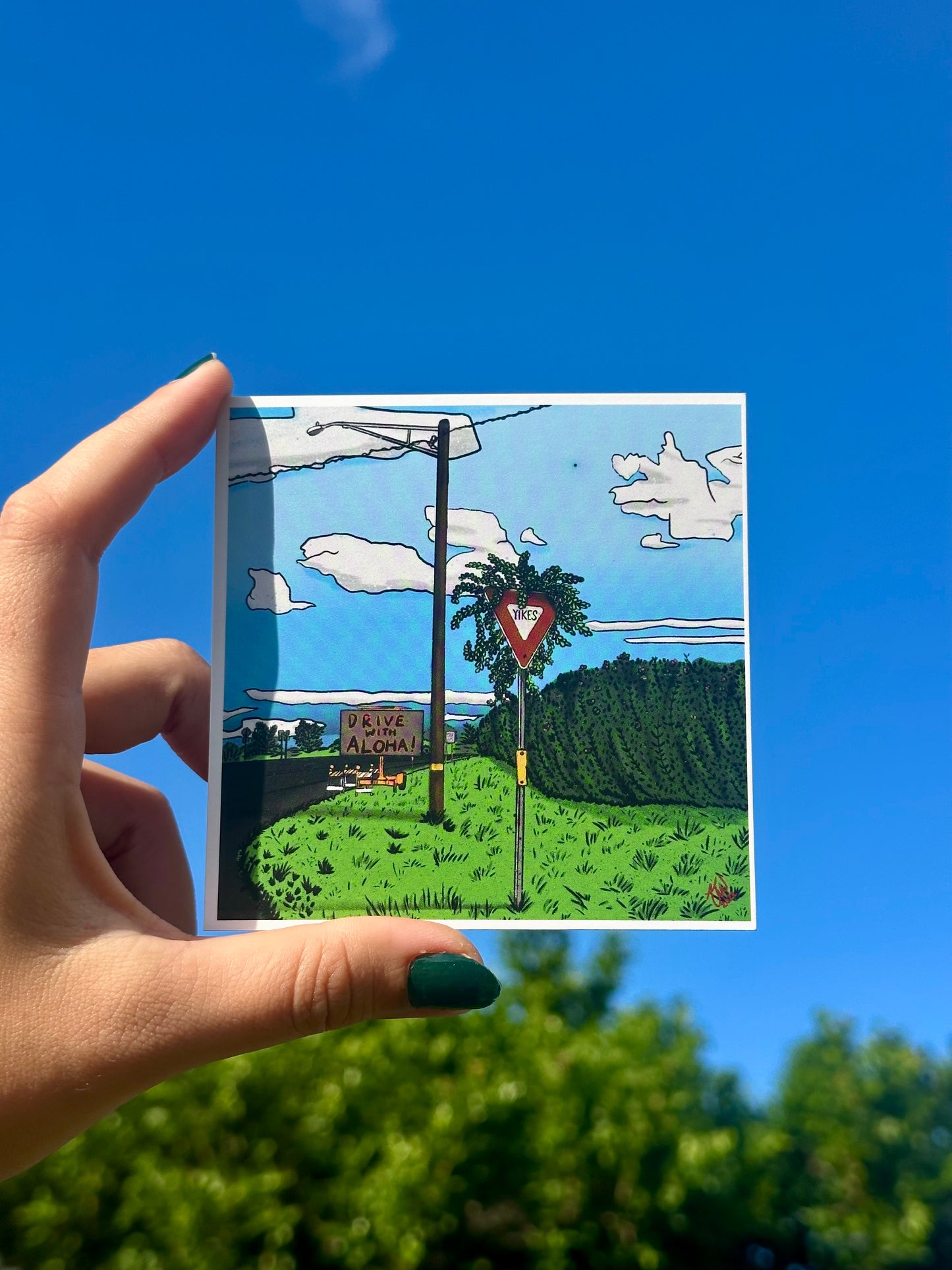 “Drive with Aloha” Mini Glossy Print