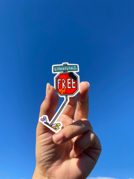 "Lifestyle Drive" Graffiti Sign Sticker