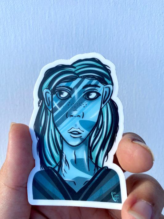 "The Blue Girl" Sticker