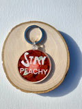 "Stay Peachy" Keychain Charm
