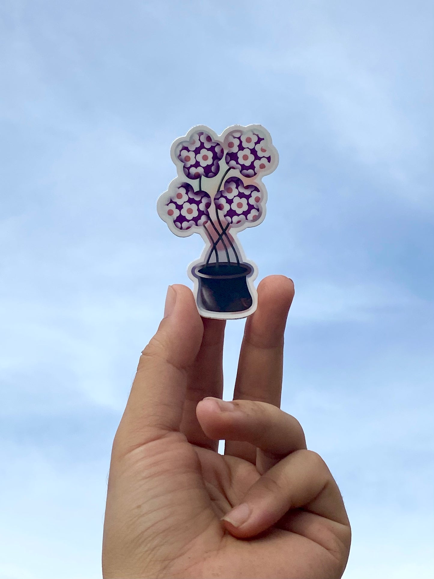 Puffy Potted Flower Sticker