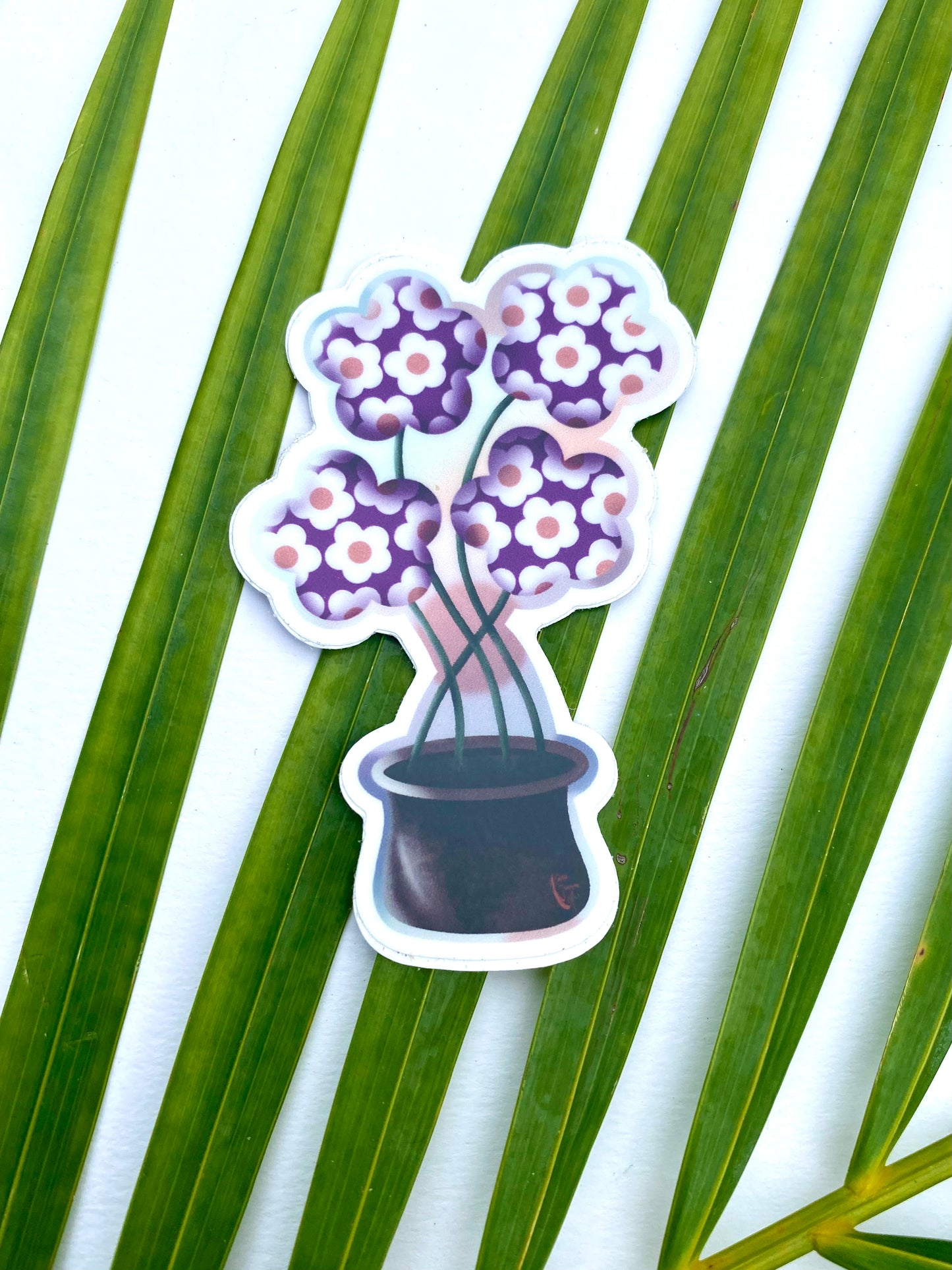 Puffy Potted Flower Sticker