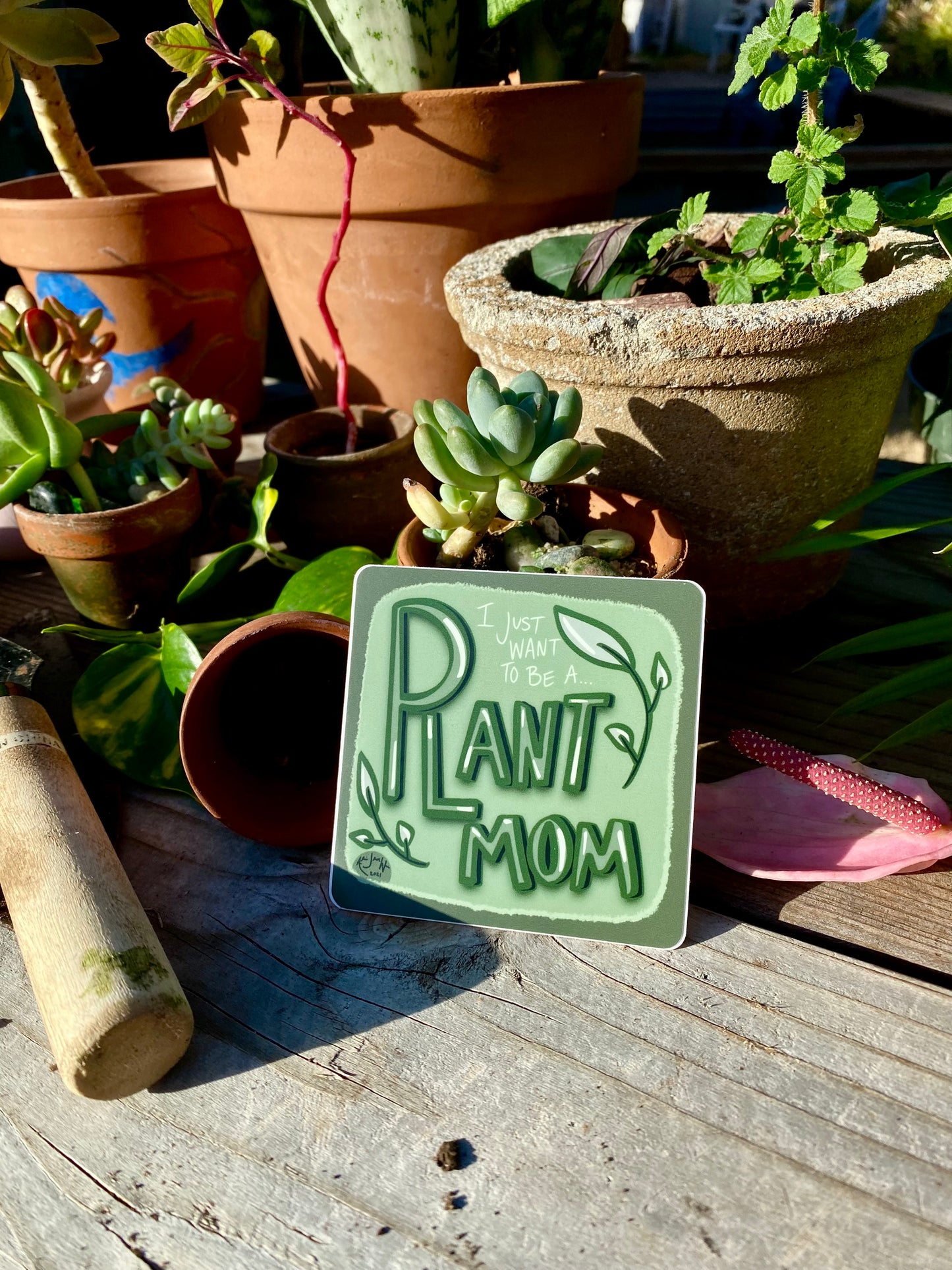 "Plant Mom" Sticker