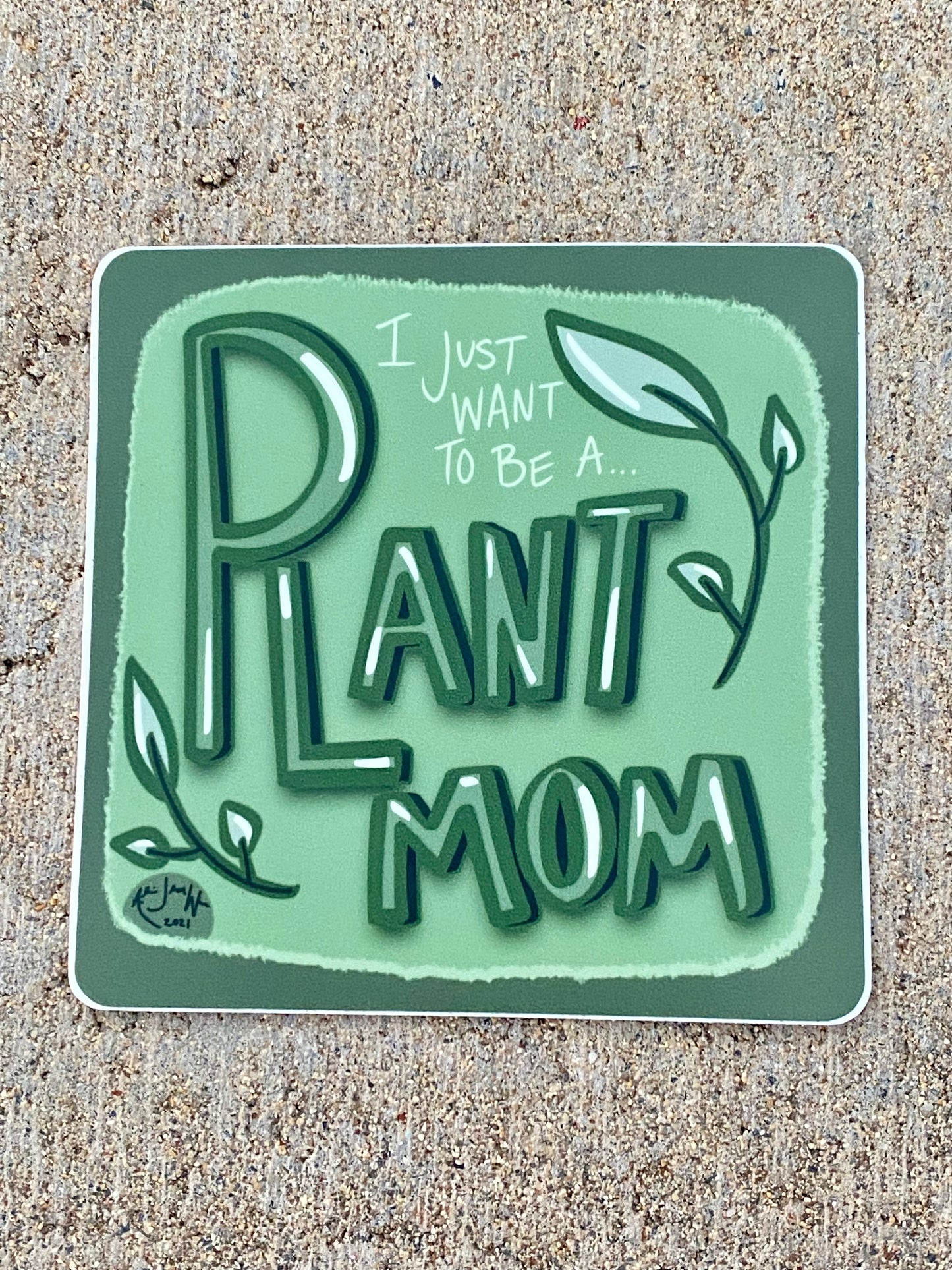 "Plant Mom" Sticker