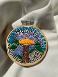 Escape into the Sunset Abstract Hand Embroidery Hoop Art
