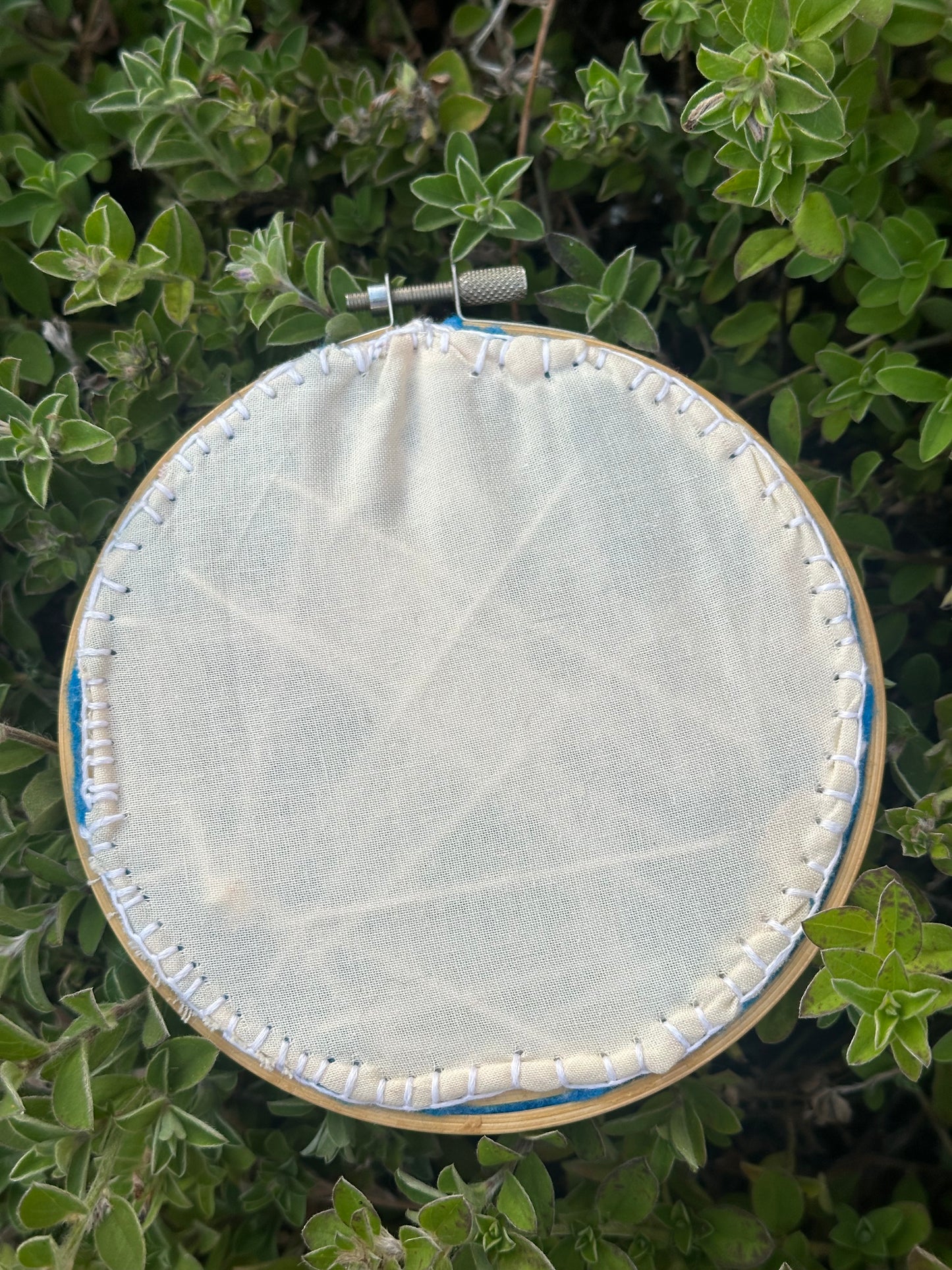 “Sorry, I’m Dumb.” Hand-Embroidered in Felt Hoop Artwork