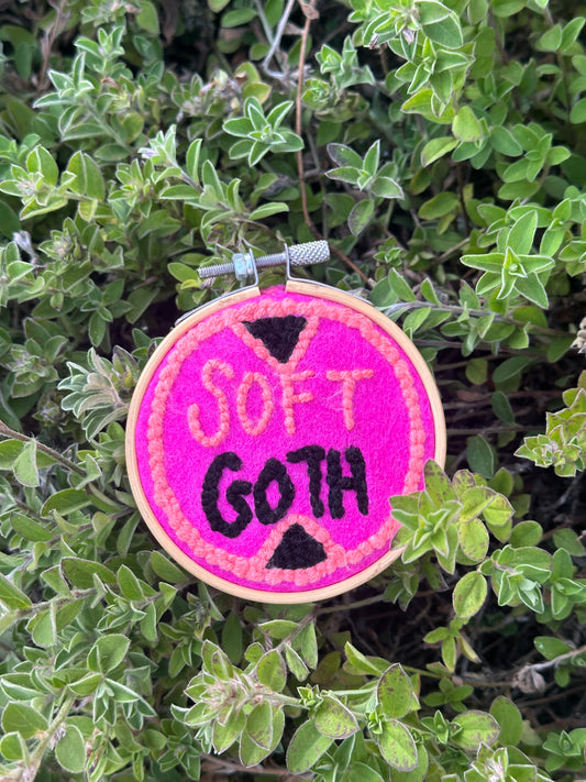 “Soft Goth” Needle-Punch Hoop Artwork
