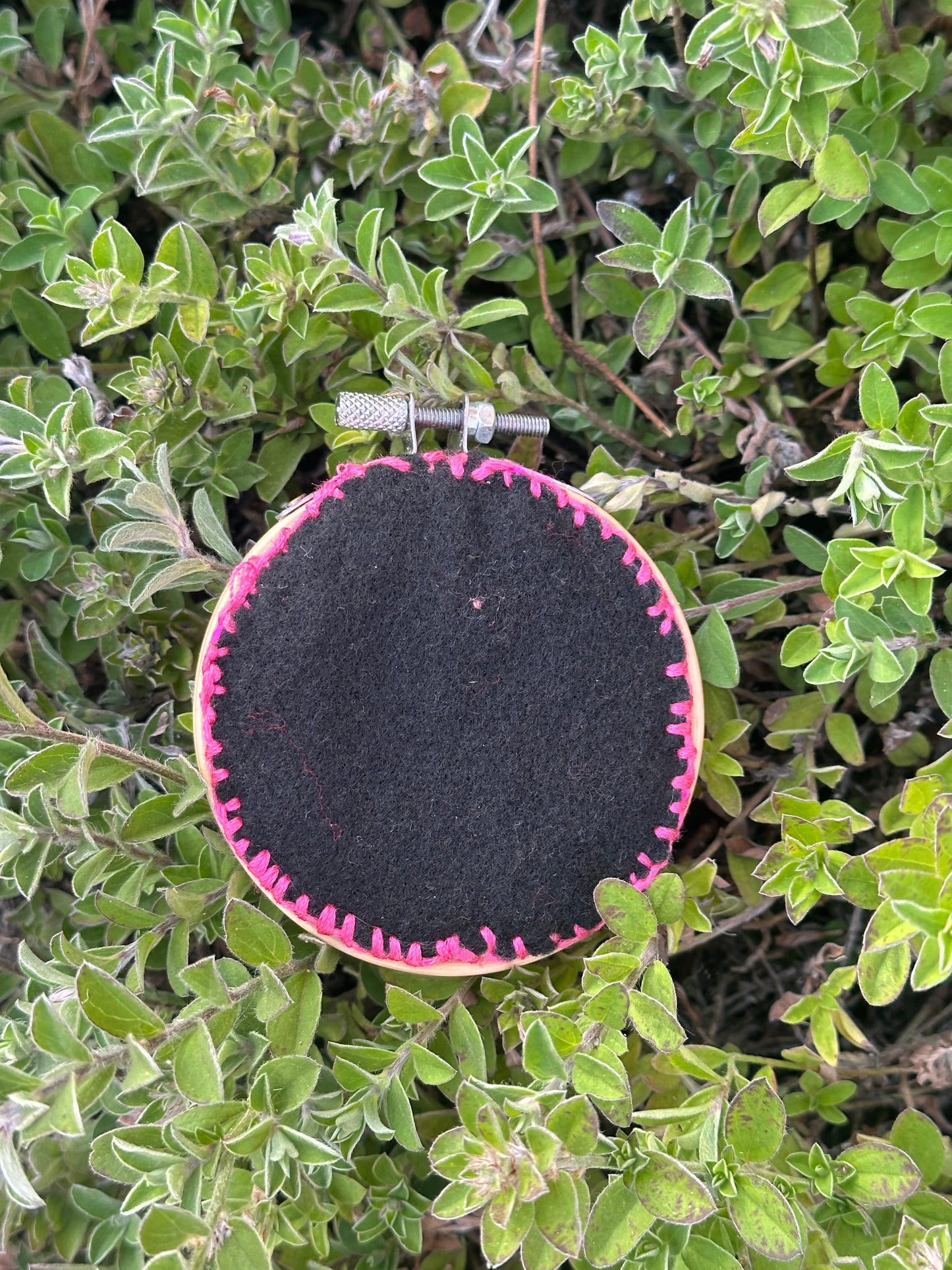 “Soft Goth” Needle-Punch Hoop Artwork