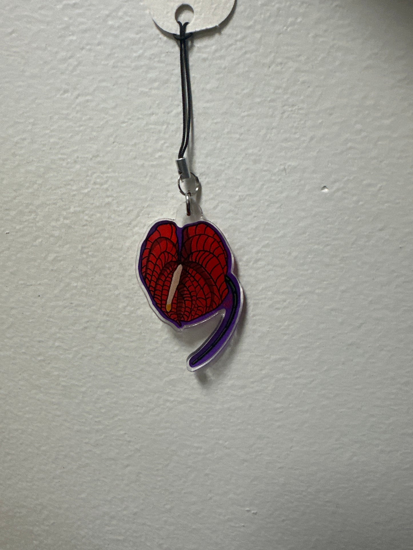 Anthurium Flower Acrylic Phone Charm