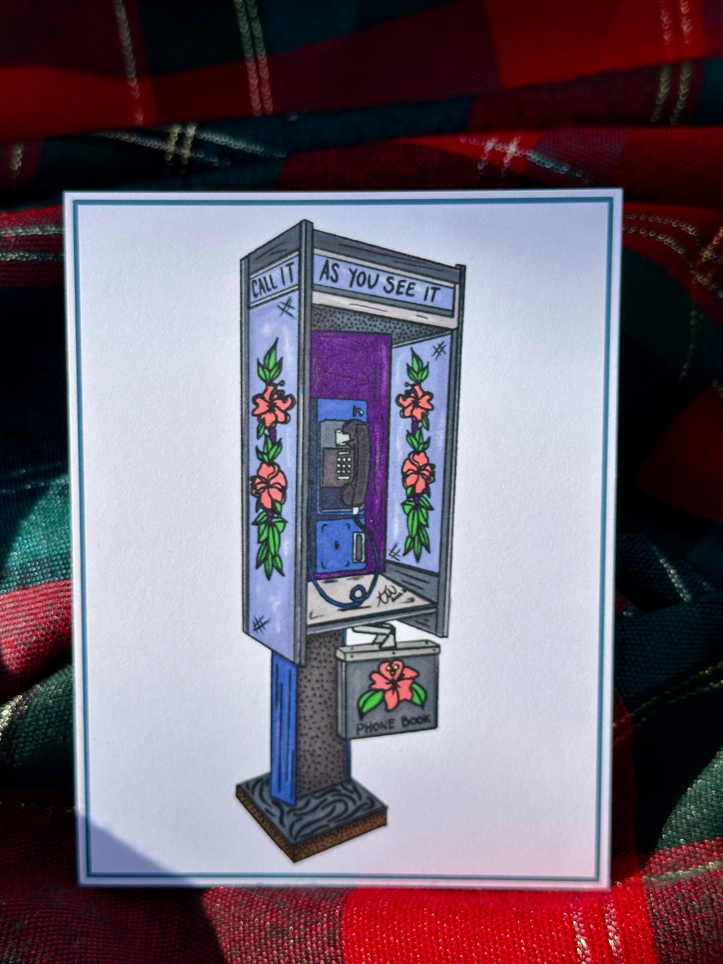 “Call It As You See It” Retro Phone Booth Print