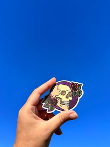 "Flowers & Skull" Sticker