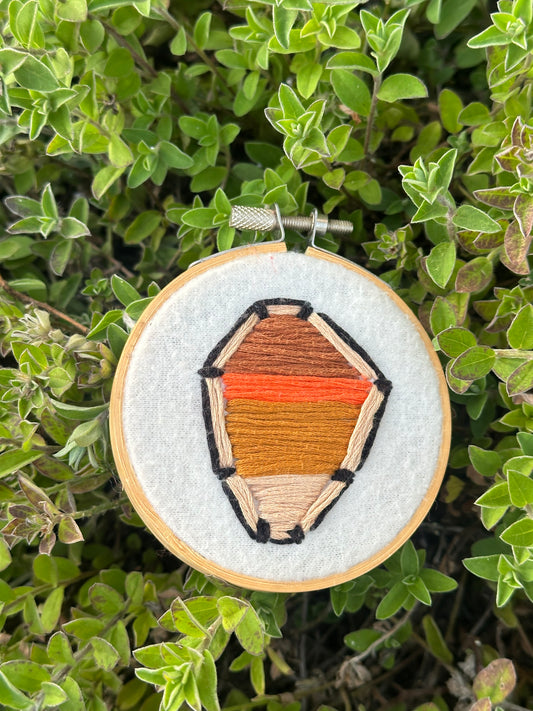 Autumn Gradient Hoop Casket Hand-Embroidered Artwork