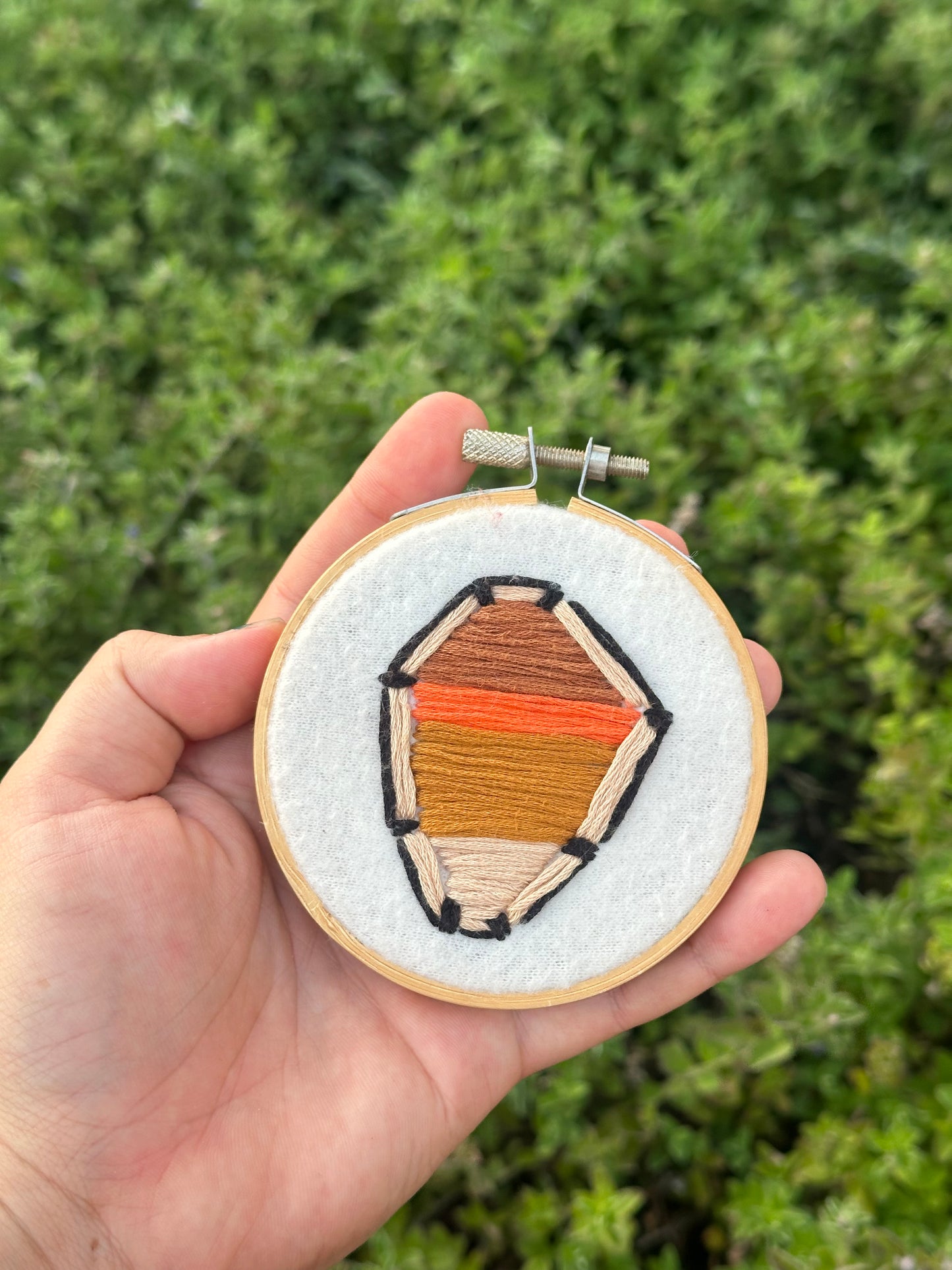 Autumn Gradient Hoop Casket Hand-Embroidered Artwork