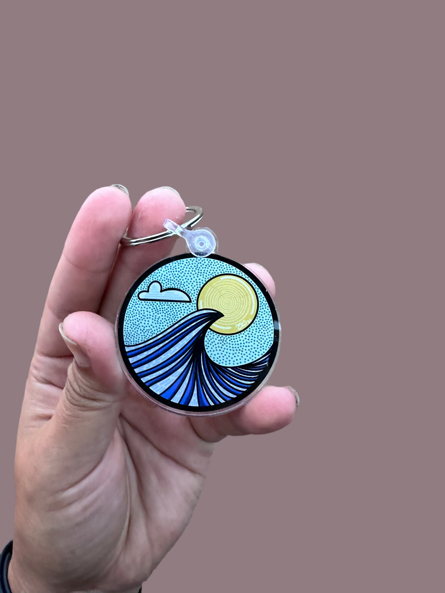 The Wave Acrylic Keychain