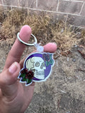 Skull & Flowers Acrylic Keychain