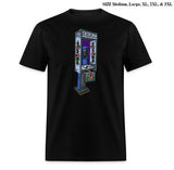 “Call it as you see it” Retro phone booths Black Short Sleeve T-Shirt without Pink Boarder