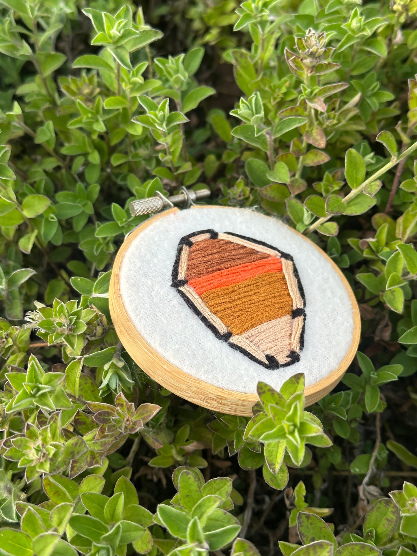 Autumn Gradient Hoop Casket Hand-Embroidered Artwork