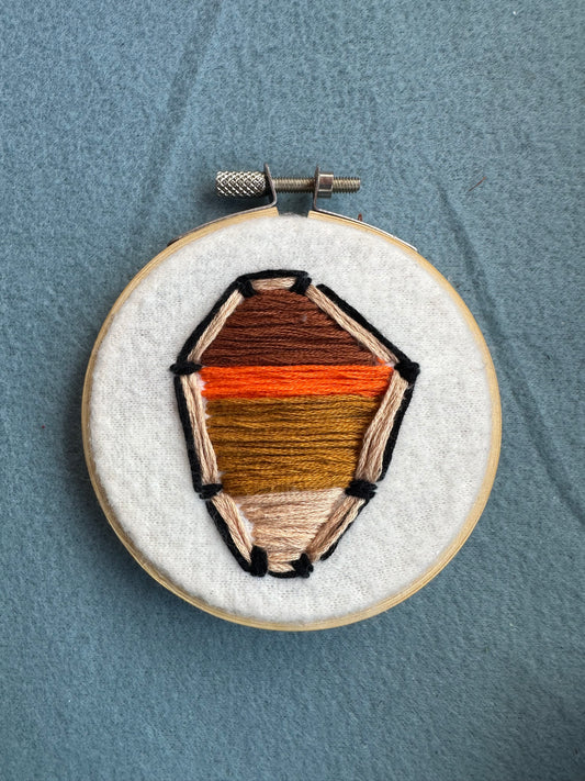 Coffin Autumn Gradient Hoop Hand-Embroidered Artwork