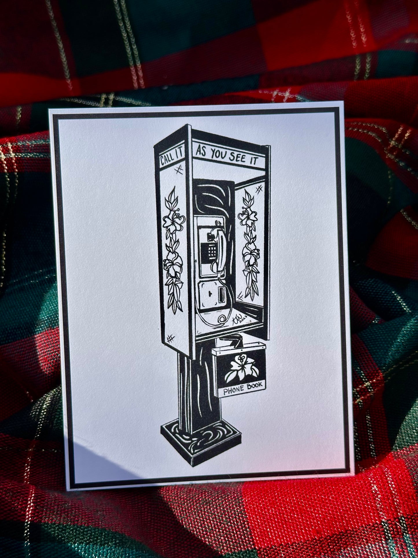 “Call It As You See It” Gothic Phone Booth Print