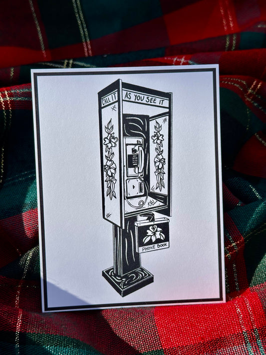 “Call It As You See It” Gothic Phone Booth Print