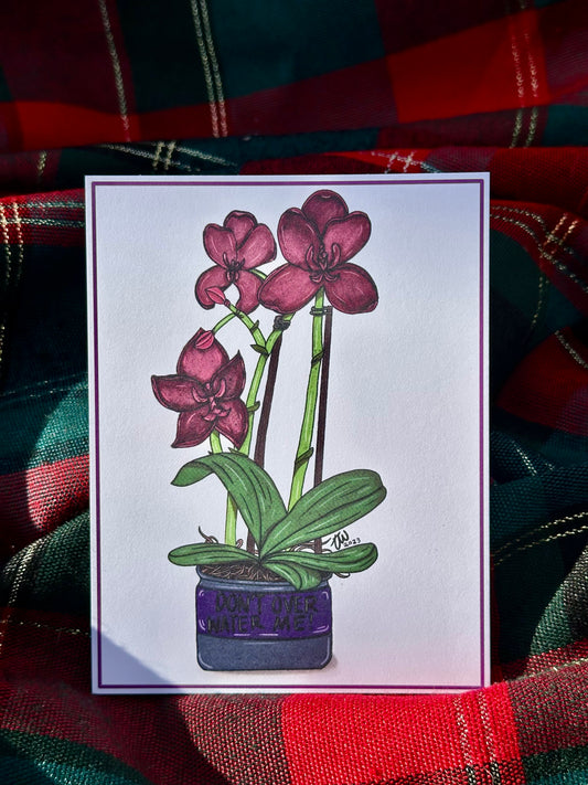 “Don’t Over Water Me” Potted Plant Print