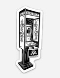 “Call it as you see it” Vintage Black & White Phone Booth  Sticker