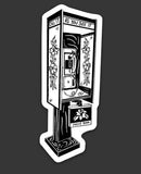 “Call it as you see it” Vintage Black & White Phone Booth  Sticker
