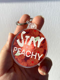 "Stay Peachy" Keychain Charm